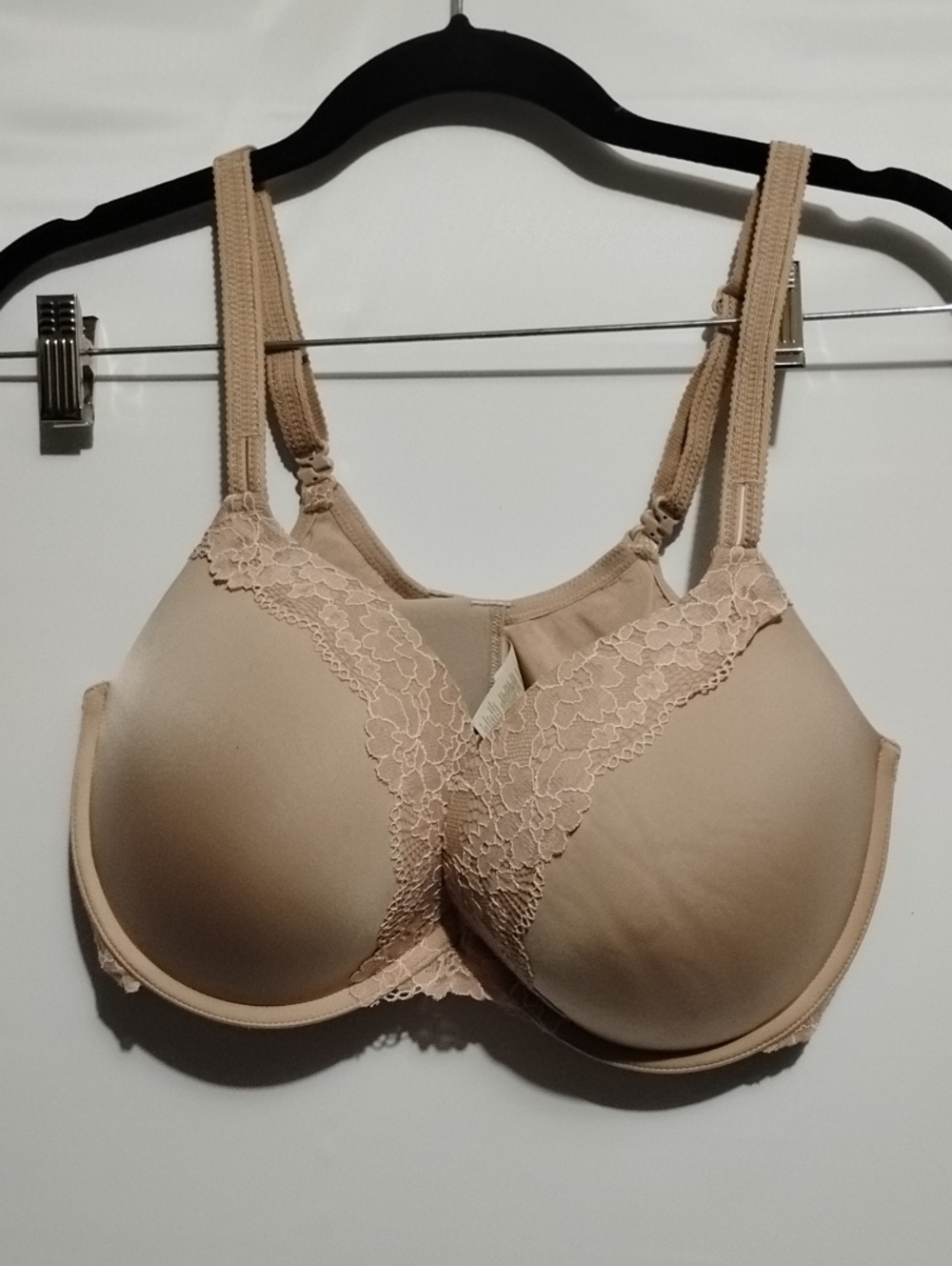 Camio Mio Nude Lace-Accent Full Coverage T-Shirt Bra